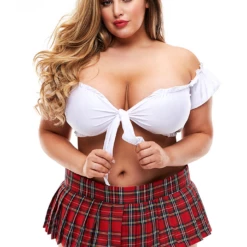 XGEN White Schoolgirl Tie Top