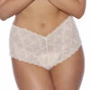 Popsi Panties Pink Lace Crotchless Boyshort Panty