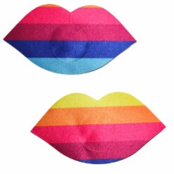 GE Apparel Rainbow Lips Nipple Pasties