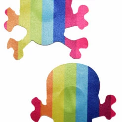 GE Apparel Rainbow Skull Nipple Pasties
