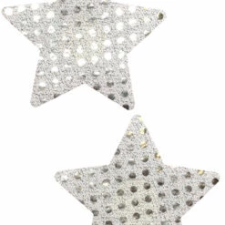 GE Apparel Silver Star Sequin Nipple Pasties