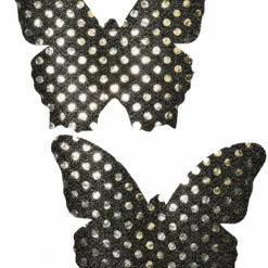 GE Apparel Black Sequin Butterfly Pasties