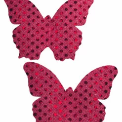GE Apparel Purple Sequin Butterfly Nipple Pasties