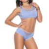 Elegant Moments Morning Dew Powder Blue Bralette And Panty Lingerie