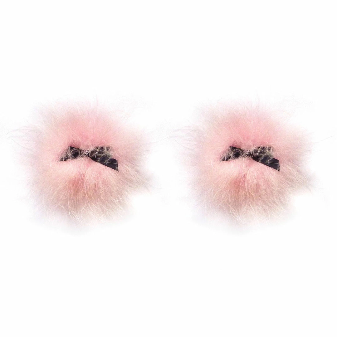 Entrenue Candy Pink Marabou Pasties 1 Entrenue Candy Pink Marabou Pasties