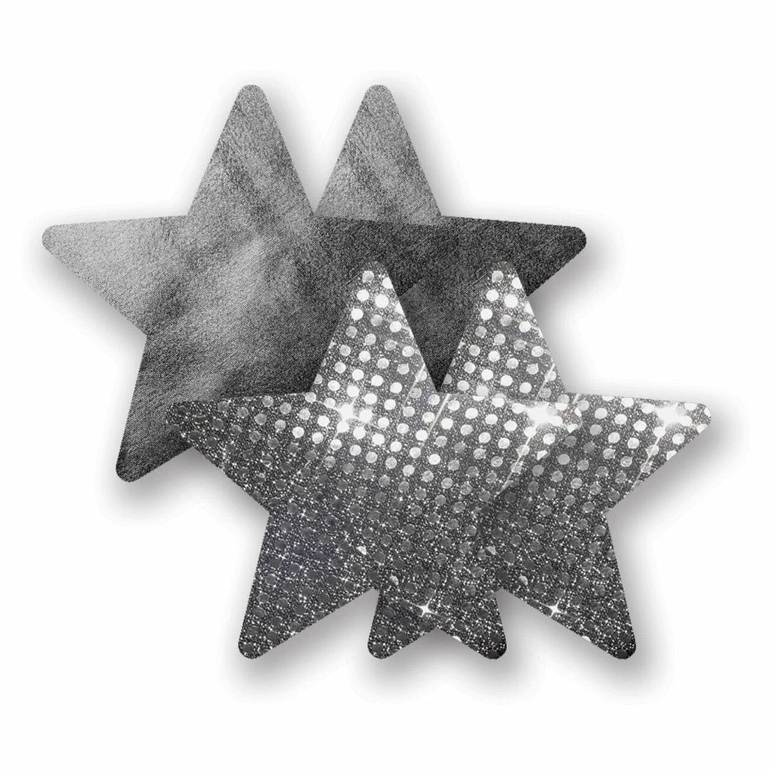 Entrenue Night Fever Dark Silver Star Pasties 1 Entrenue Night Fever Dark Silver Star Pasties