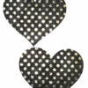 GE Apparel Black Sequin Heart Pasties