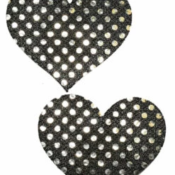 GE Apparel Black Sequin Heart Pasties