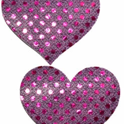 GE Apparel Purple Sequin Heart Pasties