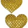GE Apparel Gold Sequin Heart Pasties