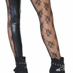 Leg Avenue Lingerie Wet Look & Lace Garter Thigh Highs 5 Leg Avenue Lingerie Wet Look & Lace Garter Thigh Highs