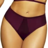 Seven Til Midnight Laura Wine High Waist Bikini Bottoms Sexy Swimwear