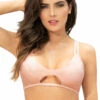 Seven Til Midnight Sexy Swimwear Pink Champagne Cutout Bikini Top