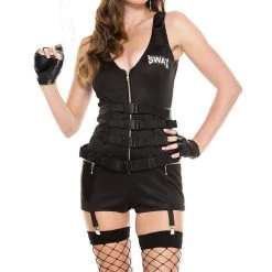 Music Legs Sexy Halloween Costumes Sultry SWAT Team Costume