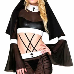 Music Legs Depraved Nun Lingerie Costume