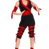Music Legs Fierce Red Ninja Costume Sexy Halloween Costumes