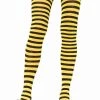 Leg Avenue Hosiery Black And Yellow Striped Pantyhose