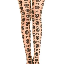 Music Legs Skull And Crossbones Pantyhose