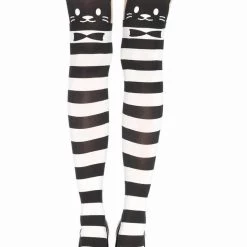 Leg Avenue Fancy Cat Striped Pantyhose