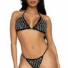 Leg Avenue Domino Rhinestone Bikini Set