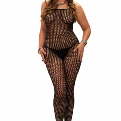 Leg Avenue Seamless Crochet Crotchless Body Stocking