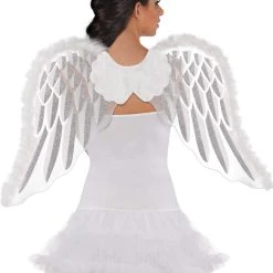 AMSCAN Sexy Halloween Costumes White Angel Wings