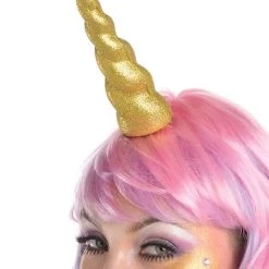AMSCAN Sexy Halloween Costumes Gold Glitter Unicorn Horn