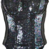 AMSCAN Black Sequin Sea Siren Corset