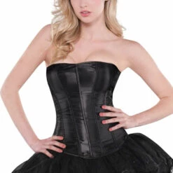 AMSCAN Black Satin Costume Corset Corsets
