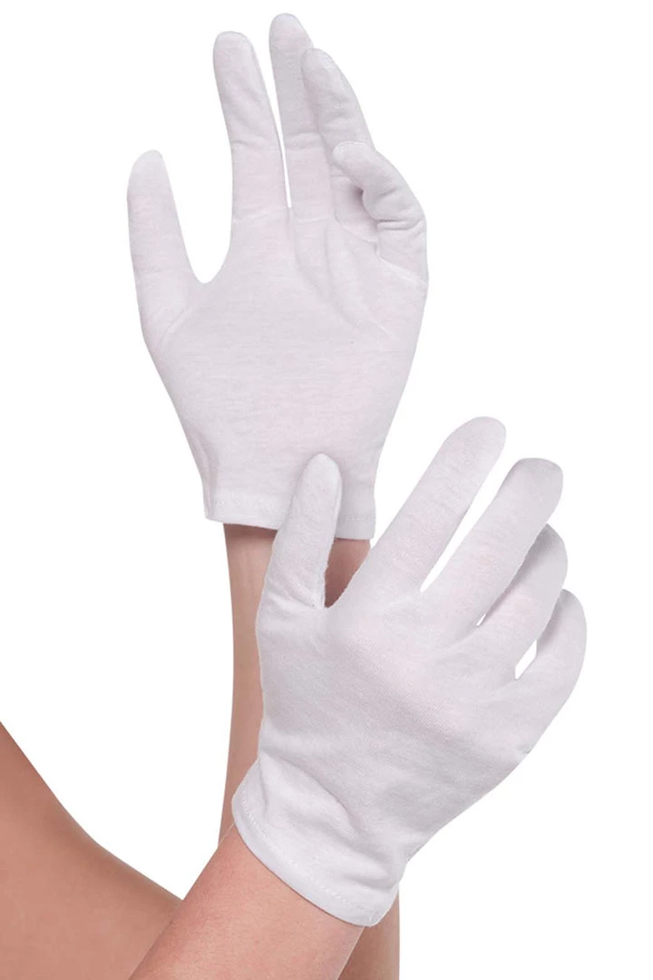 AMSCAN Short White Cotton Gloves Accessories 1 AMSCAN Short White Cotton Gloves Accessories