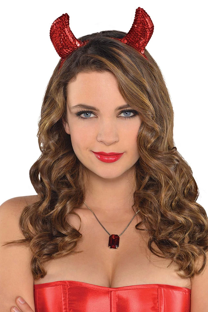 AMSCAN Sequin Devil Horns Costume Accessory Accessories 1 AMSCAN Sequin Devil Horns Costume Accessory Accessories