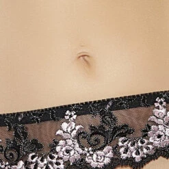 Popsi Embroidered Floral Garter Belt Lingerie