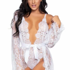Leg Avenue Teddy Lingerie Lace Teddy And Robe Set 39 Leg Avenue Teddy Lingerie Lace Teddy And Robe Set
