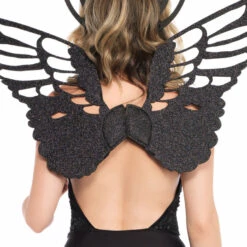 Leg Avenue Black Sequin Halter Bodysuit