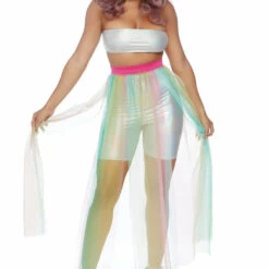 Leg Avenue Multi Slit Rainbow Skirt Bottoms