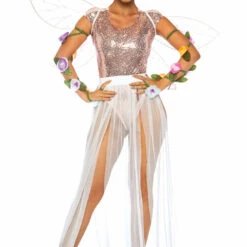 Leg Avenue White Slit Mesh Skirt