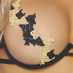 Popsi Wildflower Open Cup Bra And High Waist Panty