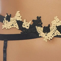 Popsi Wildflower Embroidered Garter Belt