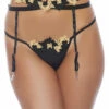 Popsi Wildflower Embroidered Garter Belt