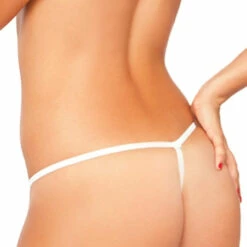 Seven Til Midnight White Split Crotch Lace Thong