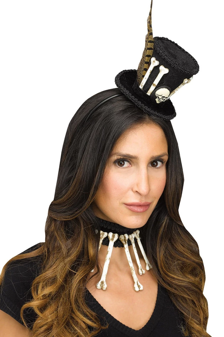 Fun World Voodoo Hat And Choker Costume Accessory 1 Fun World Voodoo Hat And Choker Costume Accessory
