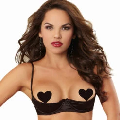Dreamgirl Satin Open Cup Shelf Bra Lingerie 6 Dreamgirl Satin Open Cup Shelf Bra Lingerie