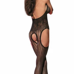 BL Brands Vertical Stripes Halter Body Stocking