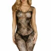 BL Brands Roses Are Black Crotchless Body Stocking