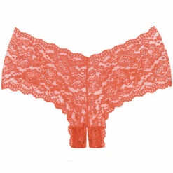 Allure Apple Cheeks Red Crotchless Boyshorts