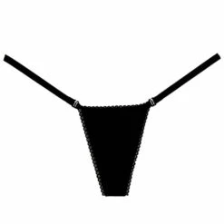 Allure Black G-String Velvet Panty