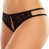 Allure Lingerie Sweet Honey Black Peek-a-Boo Panty