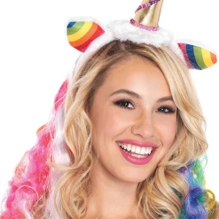 Leg Avenue Rainbow Unicorn Headband Costume Accessory Hats