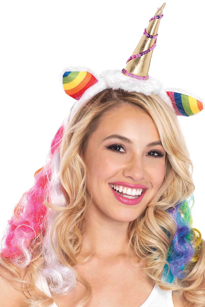 Leg Avenue Rainbow Unicorn Headband Costume Accessory Hats 1 Leg Avenue Rainbow Unicorn Headband Costume Accessory Hats
