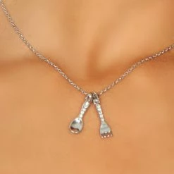 3WISHES Fork And Spoon Jewelry Set